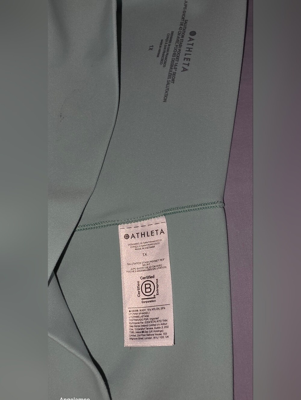 EUC Athleta Light Aqua Performance Active Skort, Size 1X, Tennis, Pickleball - Picture 6 of 6